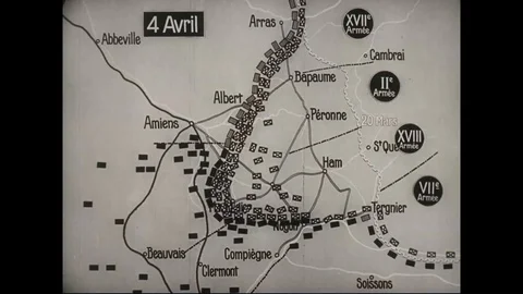 Animated map show movement of Allied tro... | Stock Video | Pond5