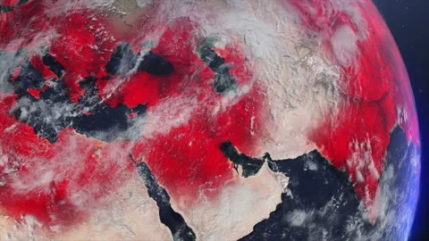 Animated map of spreading of the coronavirus COVID 19 pandemic from wuhan in Stockbeeldmateriaal 153143030