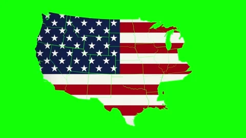 Animated map of the United States - Animated Map United States America Footage 239005413 Iconl