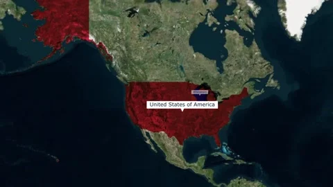 Animated map of wisconsin state borders in the united states of america digital Stock Footage 345717850