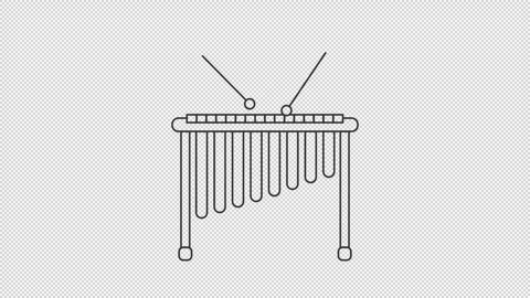 Animated marimba icon Stock Footage 275803355