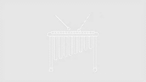 Animated marimba white icon Stock Footage 276418054