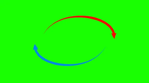 Animated Marker Arrows. Hand Drawing Arrows isolated Green background Stock Footage 313767604