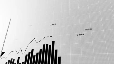 Animated market trend analysis, dynamic charts showcasing fluctuating bars Stock Footage 281442249