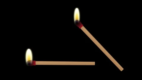 Animated Match with Transparent Background Stock Footage 87535301