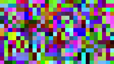 Animated Matrix Of Shifting Colored Pixels Loop Background Stock Footage 318084537