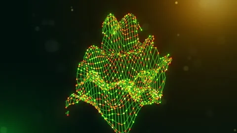 Animated Mauritius Neural Network Technology Map Visualization Sequence Stock Footage 337957573