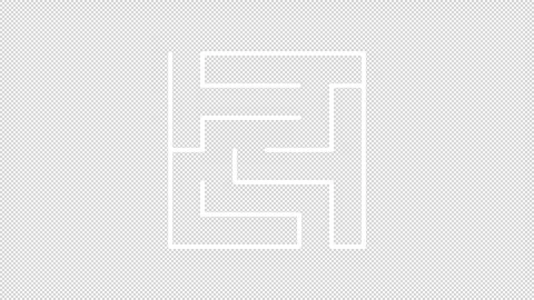Animated maze white line icon Stock Footage 346718626