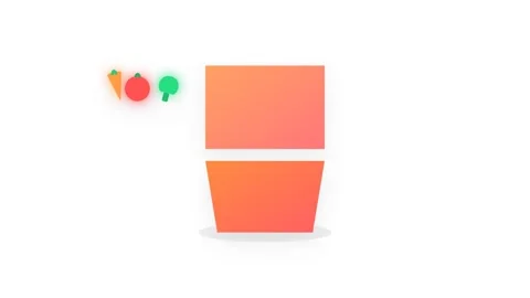 Animated Meal Kit Delivery Box with Rising Glowing Food Ingredients and Ope.. Stock-Footage 346130829