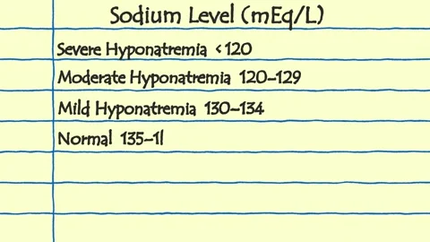 Animated Medical Chart Sodium Level, Sodium Levels Stock Footage 315617015