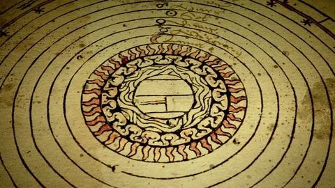 Animated Medieval Symbol Of The Universe Stock Footage