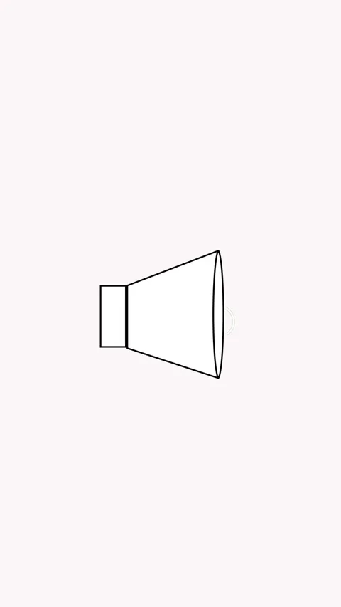 Animated megaphone icon with sound waves symbolizing announcements, promoti.. Stock Footage 314556409