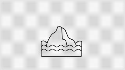 Animated melting ice linear icon Stock-Footage 231498658