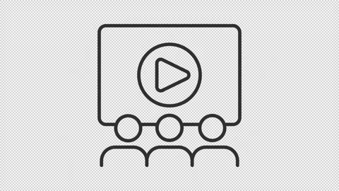 Animated mentor role importance line icons Stock Footage 340288509