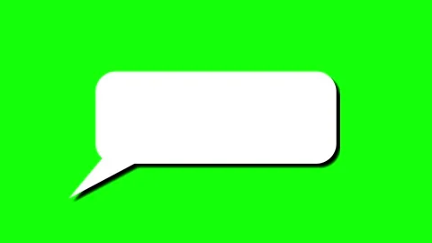 Animated message bubble appearing and disappearing on a vibrant green scree.. Stock Footage 344352620