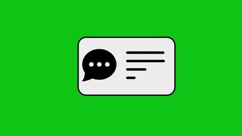 Animated message notification card with checklist and loading dots on green.. Stock Footage 346497196