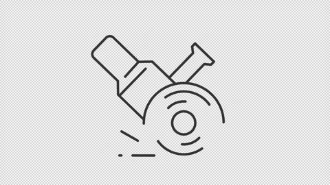 Animated metal processing line icons Stock Footage 321859081