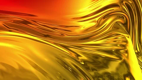 Animated metalic gradient in 4k. 3D render of wavy cloth surface that forms Stock Footage 123707554