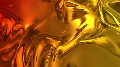 Animated metalic gradient in 4k. 3D render of wavy cloth surface that forms Stock Footage 125897864