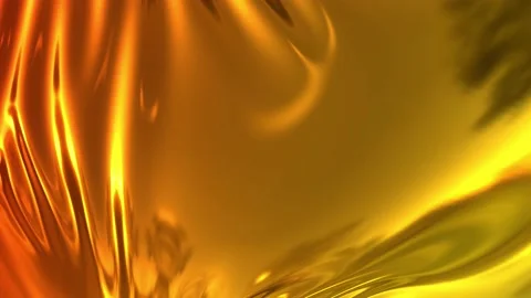 Animated metalic gradient in 4k. 3D render of wavy cloth surface that forms Stock Footage 141003005