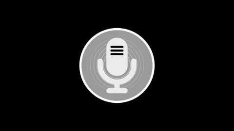 Animated Microphone with Audio Frequency Waves, Signal Visualization for Re.. Stock Footage 311732763