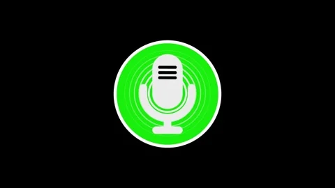 Animated Microphone with Audio Frequency Waves, Signal Visualization for Re.. Stock Footage 311741866