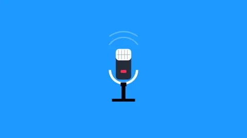 Animated microphone recording sound waves graphic background Stock Footage 346712656