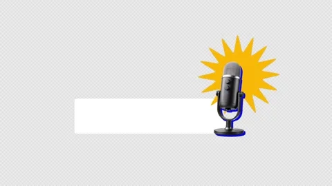 Animated Microphone with Sliding Lower Third Text Box 스톡 동영상 331319216