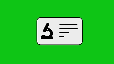 Animated microscope icon with research data animation on a green screen, il.. Stock Footage 346496848