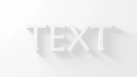 Animated Milky White Text Reveal for C4D 3D Model
