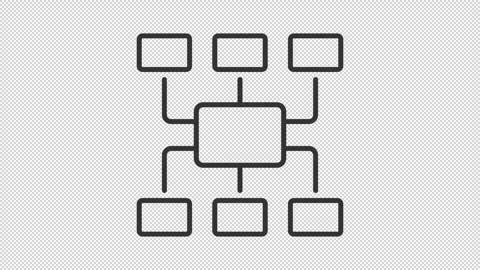 Animated mind map line icon Stock Footage 335745683