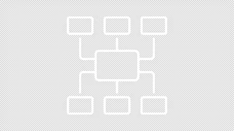 Animated mind map white line icon Stock Footage 337773917