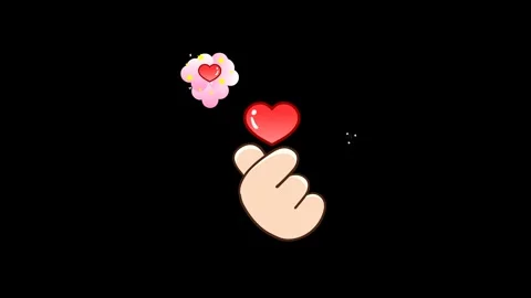 Animated Mini Heart Hand and Heart - Transparent Background Stock Footage 282790299