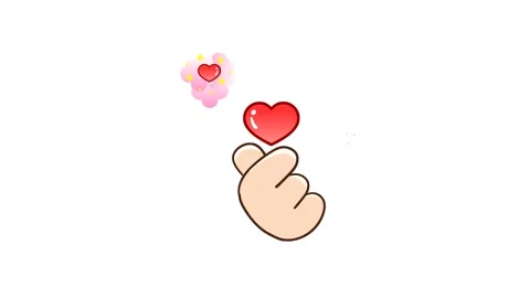 Animated Mini Heart Hand and Heart - White Background Video stock 282790301
