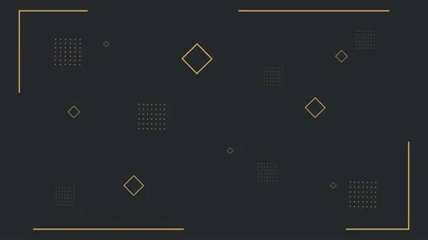 Animated Minimal Black Background with Yellow Shapes Stock Footage 167129803