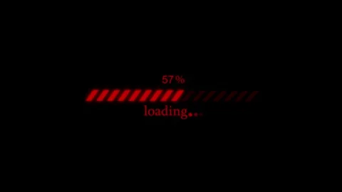 Animated Minimal Loading Screen Bar, Simple Buffering Progress Bar Animation Stock Footage 309965462