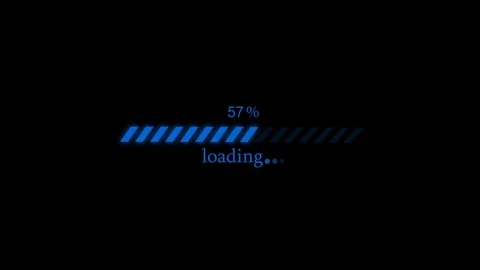 Animated Minimal Loading Screen Bar, Simple Buffering Progress Bar Animation Stock Footage 309965465
