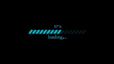 Animated Minimal Loading Screen Bar, Simple Buffering Progress Bar Animation Stock Footage 309965468