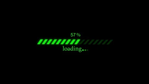 Animated Minimal Loading Screen Bar, Simple Buffering Progress Bar Animation Stock Footage 309965471