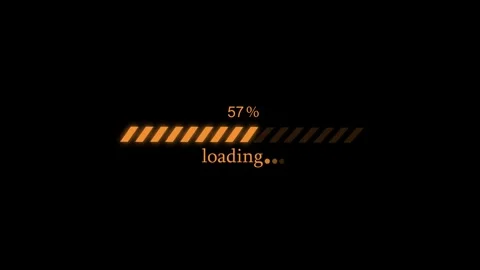 Animated Minimal Loading Screen Bar, Simple Buffering Progress Bar Animation Stock Footage 309965475