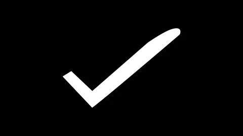 Animated Minimal Tick Symbol, Minimal Line Check Mark Animation Vídeos de archivo 309964076