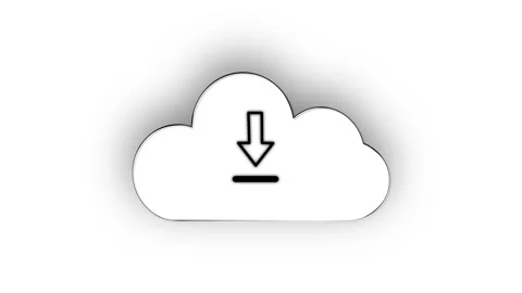 Animated minimalist cloud computing icon for ui ux data network internet di.. 動画素材 313430803