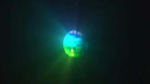Animated mirror disco ball rotating 4k video footage Video stock 297947916