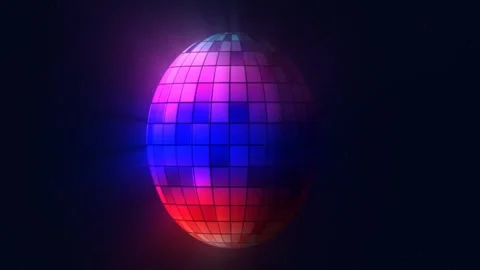 Animated mirror disco ball rotating 4k video footage Stock Footage 297947934