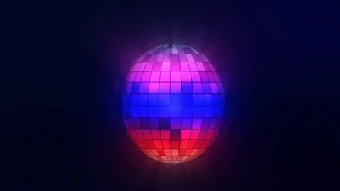 Animated mirror disco ball rotating 4k video footage Stock Footage 297948005