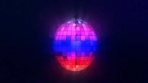 Animated mirror disco ball rotating 4k video footage Stock Footage 297948013
