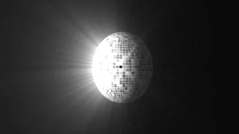 Animated mirror disco ball rotating 4k video footage Stock Footage 297948026
