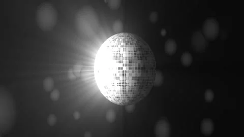 Animated mirror disco ball rotating 4k video footage Stock Footage 297948032