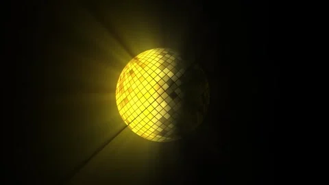 Animated mirror disco ball rotating 4k video footage Stock Footage 297948055