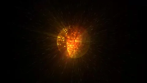 Animated mirror disco ball rotating 4k video footage Stock Footage 297948081